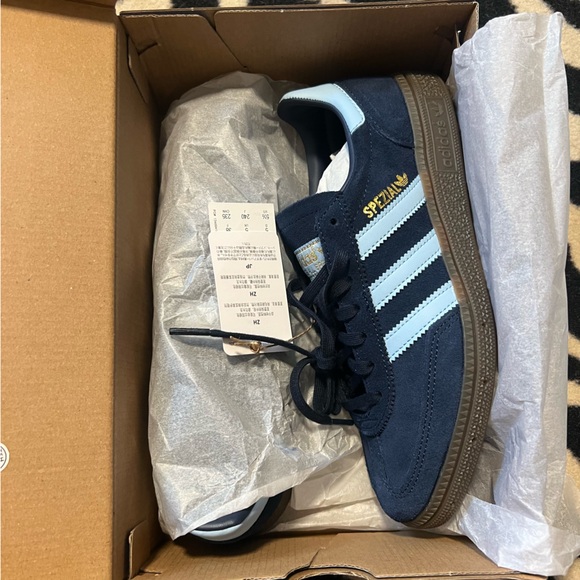Adidas Handball Spezial Shoes Collegiate Navy Clear Sky Size Youth 6.5/Women 7.5 - Picture 7 of 16